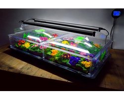 Propagator Vitopod 100W Verwarmde kweekbak Verwarmd met geïntegreerde groeilampen en thermostaat - 24 cm hoog