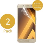 2x Screenprotector voor Samsung Galaxy A7 (2017) - Glas PET Folie Screenprotector Transparant 0.2mm 9H (Full Screen Protector)