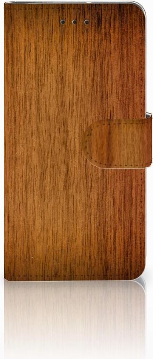 Motorola Moto G7 Play Book Style Case Donker Hout