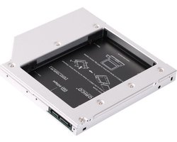 Orico Laptop optical bay caddy 12.7mm dik 2.5 Inch SSD/HDD - Zilver