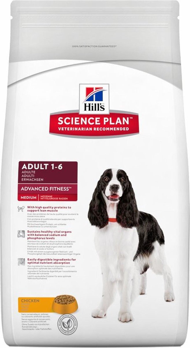 Hill's Science Plan Canine Advanced Fitness - Adult 1-6 - Kip - Hondenvoer - 2,5 kg