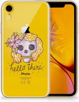 Silicone Back Cover Geschikt voor iPhone XR Boho Skull
