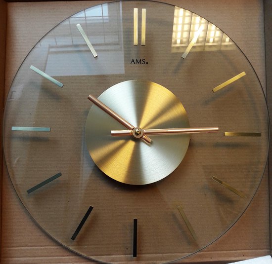 detectie ik heb het gevonden Bestudeer Prachtige klok - AMS W9319 met doorzichtige glazen achtergrond | bol.com