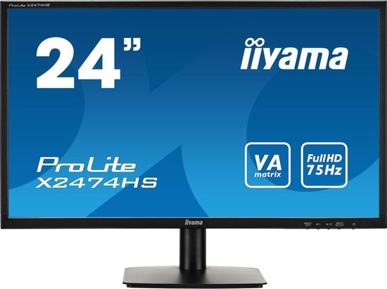 iiyama ProLite X2474HS-B1 écran plat de PC 59,9 cm (23.6") 1920 x 1080 pixels Full HD LED Noir