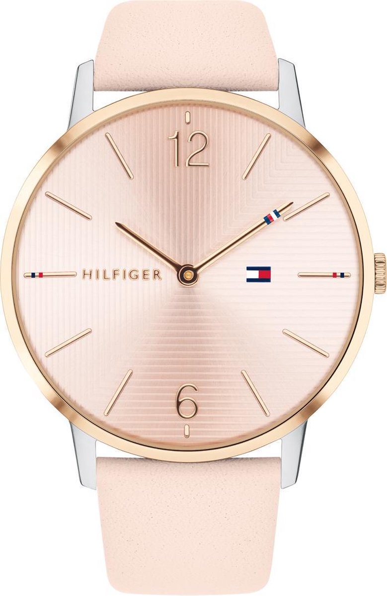 Tommy Hiliger TH1781973 Horloge - Leer - Roze - Ø 40 mm