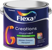 Flexa Creations Muurverf - Extra Mat - Mengkleuren Collectie - Midden Oceaan - 2,5 liter