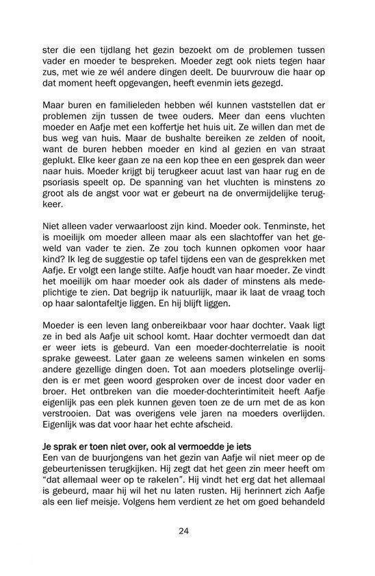 Tekst over de familie van Aafje, de relatie met haar vader en haar moeder.