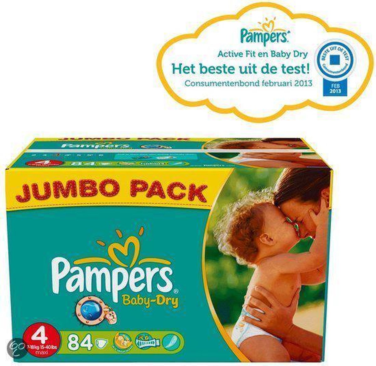 Regenboog onder belasting Pampers Baby Dry - Luiers Maat 4 - Jumbo Pack plus 84st | bol.com