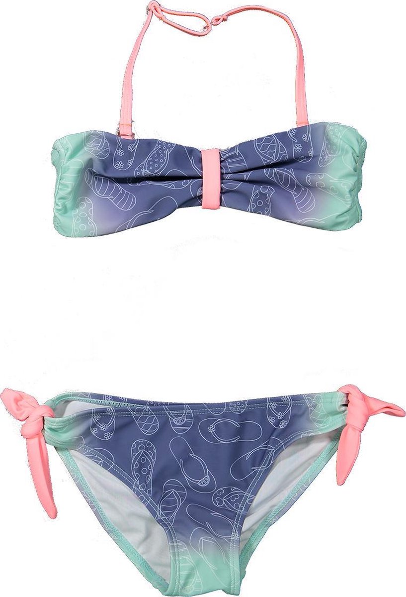 DJ Dutchjeans Meisjes Bikini - Mint green + aop - Maat 152