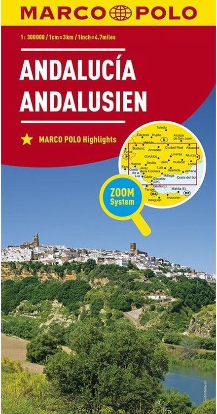 Cover van het boek 'Spanien blatt 7/8 Andalusien 1:300.000' van Marco Polo