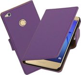 BestCases.nl Paars Effen booktype wallet cover hoesje voor Huawei P8 Lite 2017