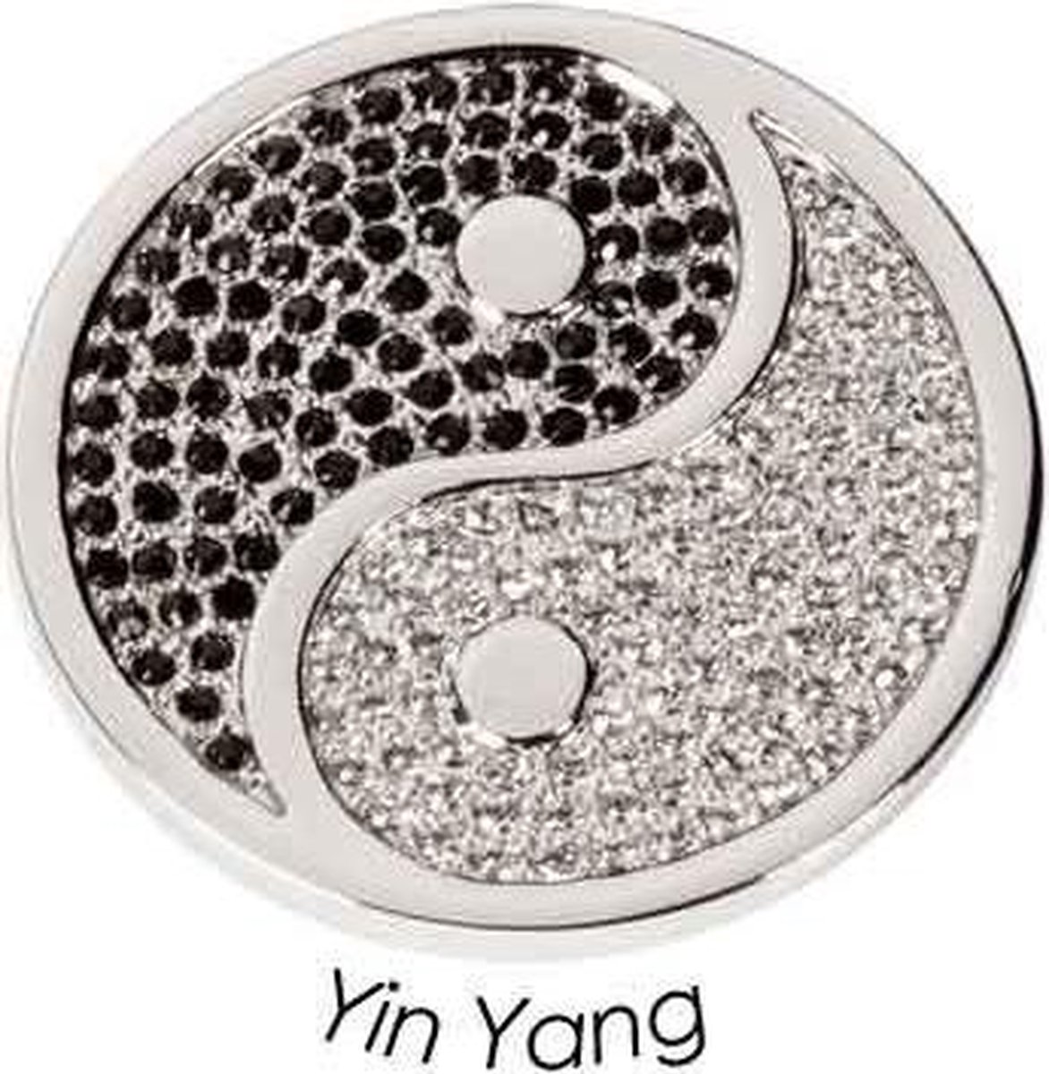 Quoins QMOA-03 Yin Yang staal zilverkleurig Small