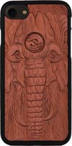 Olifant houten hoesje handgemaakt iPhone 7 & 8