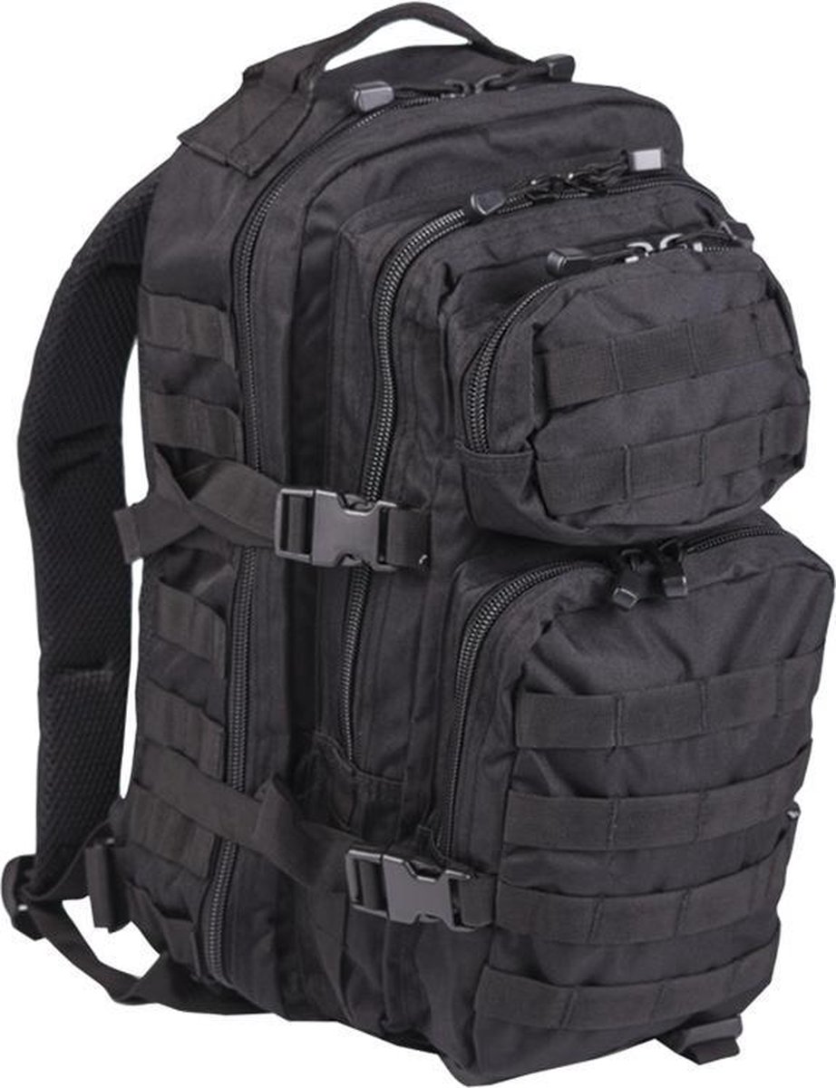 Miltec Backpack US Assault Molle Large - Rugzak - Zwart - 36 L