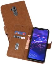Huawei Mate 20 Lite Hoesje Kaarthouder Book Case Telefoonhoesje Bruin