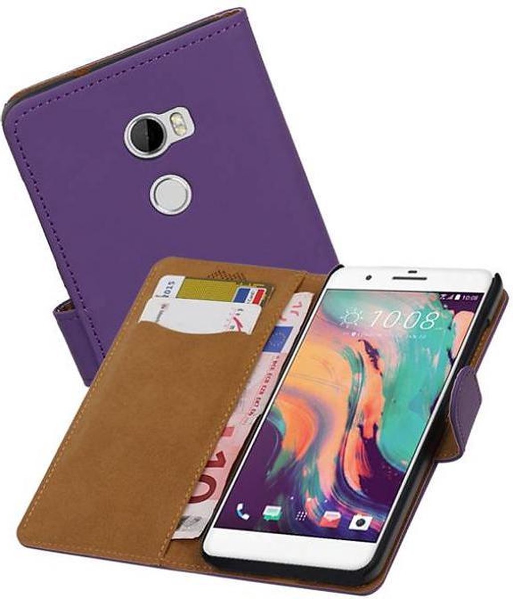 Bookstyle Wallet Case Hoesjes Geschikt voor HTC X10 Paars
