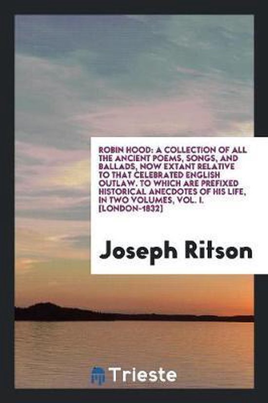 Robin Hood, Joseph Ritson | 9780649551934 | Boeken | bol