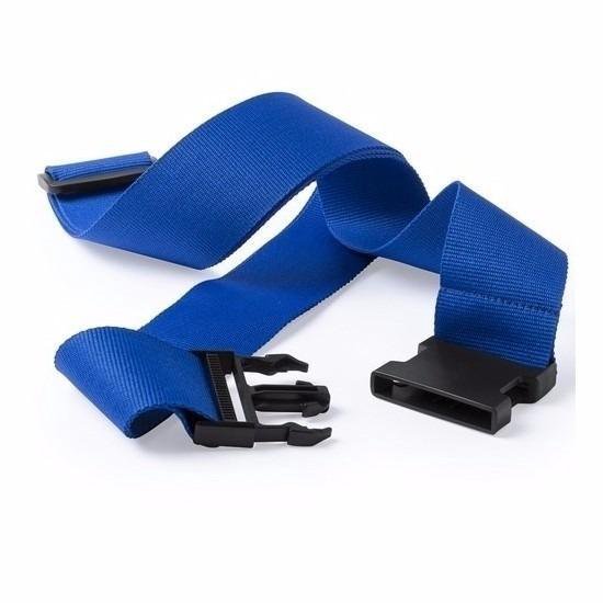 2x stuks Kofferriemen blauw 180 cm