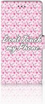 Geschikt voor Samsung Galaxy Note 8 Bookcase hoesje Flowers Pink DTMP
