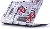 Macbook Case voor Macbook Pro 15 inch (zonder retina) - Laptoptas - Hard Case -  Krant met Union Jack Engelse Vlag