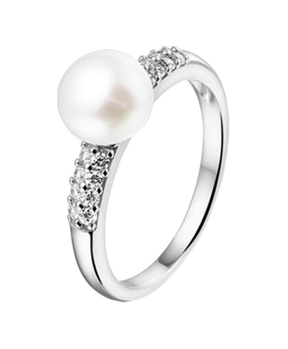 The Jewelry Collection Ring Parel En Zirkonia - Zilver