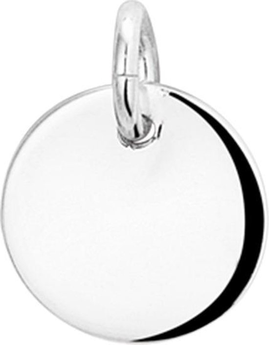 The Jewelry Collection Graveerhanger Rond - Zilver