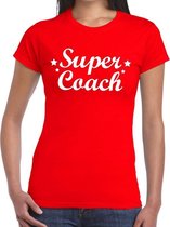 Super Coach cadeau t-shirt rood voor dames 2XL