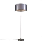 QAZQA Parte - Moderne Vloerlamp | Staande Lamp - 1 lichts - H 1680 mm - Staal -  Woonkamer | Slaapkamer | Keuken