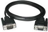 C2G 15m DB9 M/F Cable seriële kabel Zwart