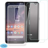 Nokia 3.2 Hoesje Transparant  TPU Siliconen Soft Case + 2X Tempered Glass Screenprotector