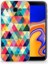 Geschikt voor Samsung Galaxy J4 Plus (2018) TPU Siliconen Hoesje Geruit