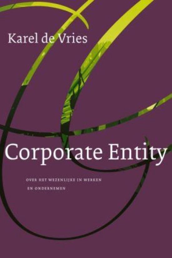 Cover van het boek 'Corporate entity' van K. de Vries