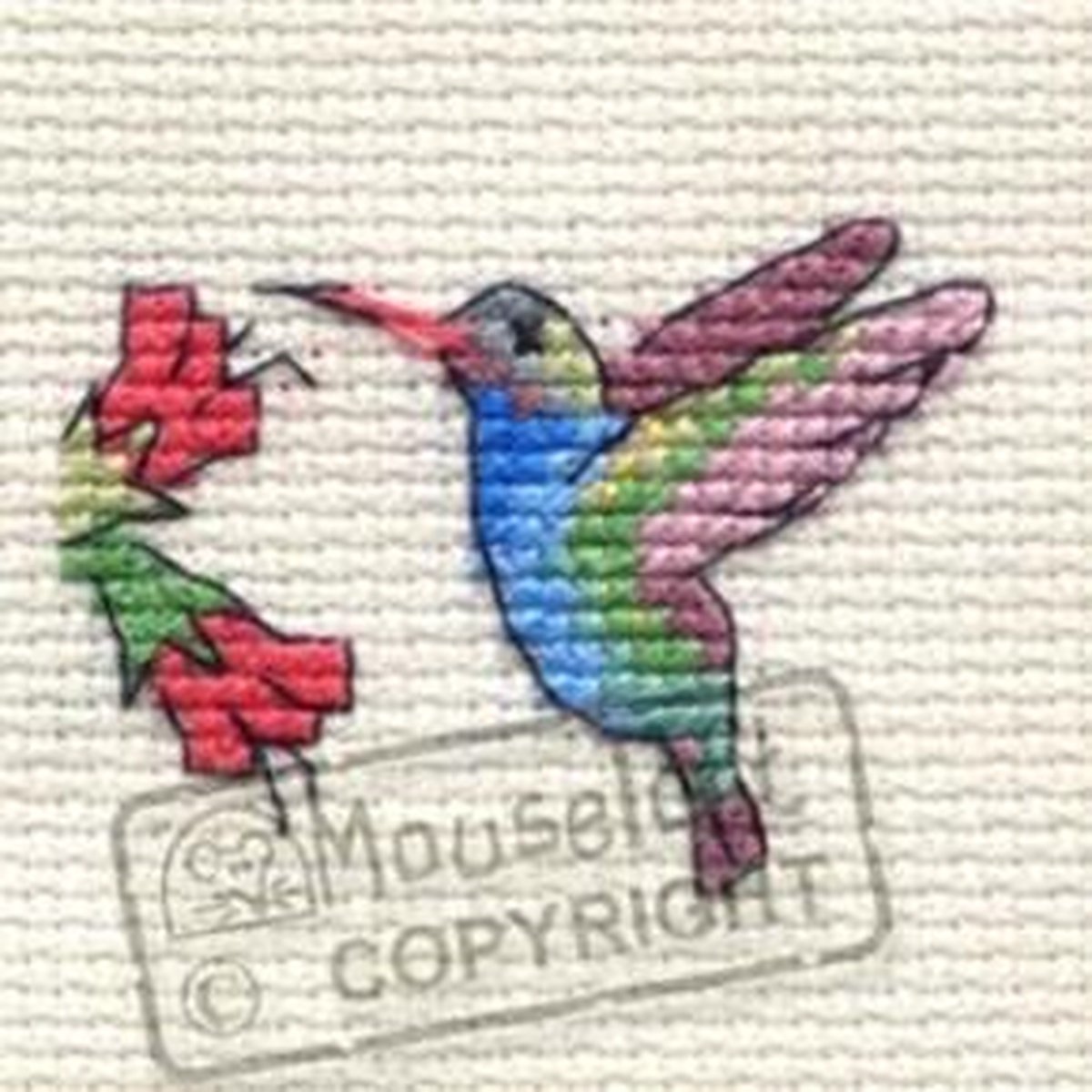 Mini Borduurpakketje Ijsvogel - Mouseloft