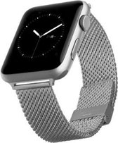 Elegant Steel Material Bandje Geschikt voor Apple Watch Series 1 / 2 / 3 (42mm) & Series 4 (44mm) - Zilver