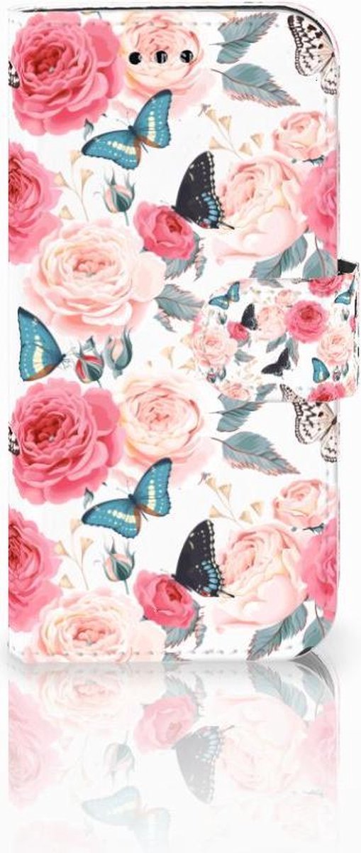 Samsung Galaxy A3 2017 Hoesje Butterfly Roses