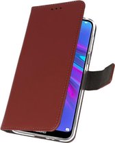 Wallet Cases Hoesje voor Huawei Y6 (2019) Bruin