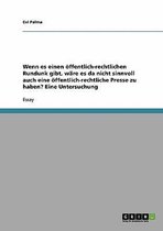 Wenn es einen oeffentlich-rechtlichen Rundunk gibt, ware es da nicht sinnvoll auch eine oeffentlich-rechtliche Presse zu haben? Eine Untersuchung