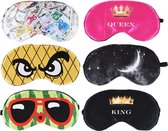 4x Slaapmasker Oogmasker met elastische band Comfortabel draagplezier