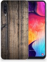 TPU Case Geschikt voor Samsung Galaxy A50 Design Steigerhout