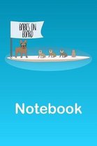 Standup Paddleboard French Bulldog and Puppy Surfers Notebook