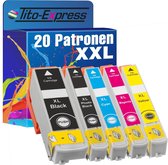 Tito-Express PlatinumSerie Cartridge set 25x Epson 33XL TE3351-TE3364 XL alternatief voor Epson 33XL TE3351-TE3364 zwart photozwart cyan magenta geel