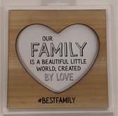 Fotolijstje met tekst Our family is a beautiful little world