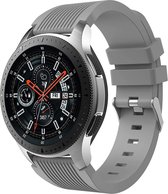 Siliconen Horloge Band Geschikt Vooor Samsung Galaxy Watch 46 MM - Armband Polsband / Strap / Sportband - Grijs