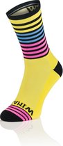 Winaar Fietssokken Socks Geel Strepen Maat M (42-44)