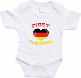 Wit First Duitsland supporter rompertje baby - Babykleding 56