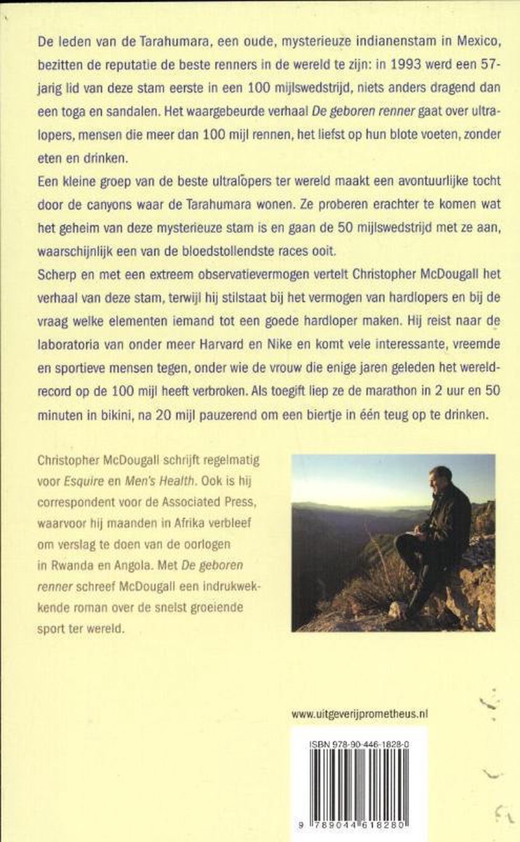 De geboren renner - back cover