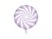 Partydeco - Folieballon candy swirl Lila