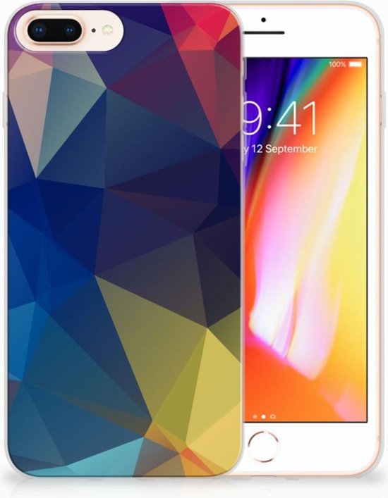 Apple iPhone 7 Plus | 8 Plus TPU Hoesje Polygon Dark