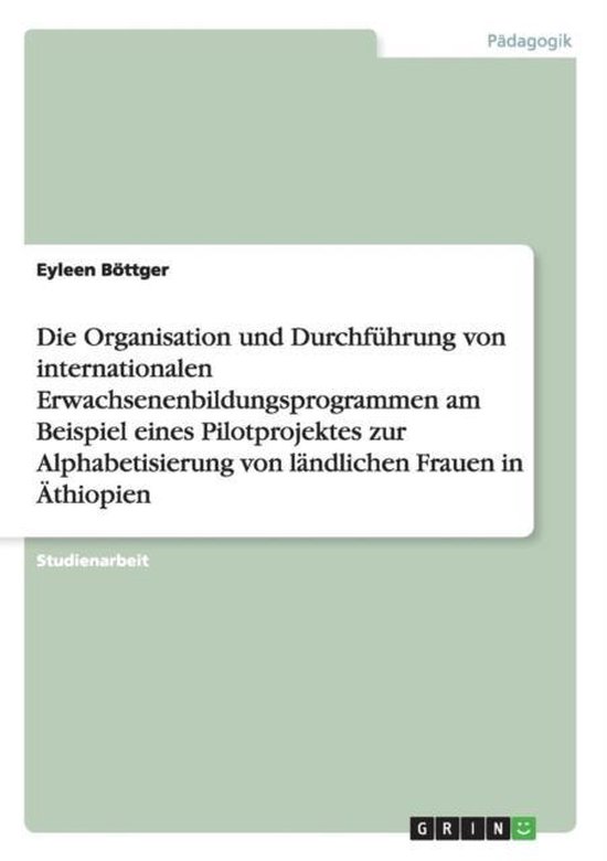 Die Organisation und Durchfuhrung von internationalen Erwach ... - cover
