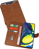 Samsung Galaxy A80 & Galaxy A90 Hoesje Kaarthouder Book Case Telefoonhoesje Bruin